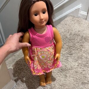 our Generation doll and set- Pink Floral Pattern Girls' Doll Dress